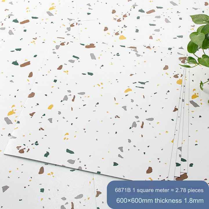 PVC Floor Tiles Self Adhesive PVC Flooring Anti Slip Vinyl Mat Vinyl Floor Covering Vinyl Tile Stickers Tile for Bathroom