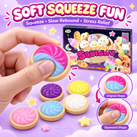 24 Jouets Squishy Colorés – Boîte Surprise 24 Pièces – Jouets Sensoriels Souples Anti-Stress à Presser – Vente en Gros