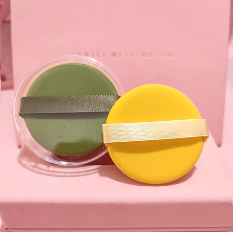 2 pièces-rond-matcha et jaune-en boîte
