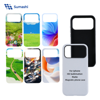 Coque de téléphone magnétique vierge pour sublimation HD brillante pour iPhone 17 Pro Max, double couche PC TPU anti-chute, vente en gros