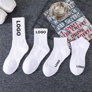 SIN MOQ OEM Diseñador Hombres Algodón Crew Calcetines deportivos Venta al por mayor de alta calidad Unisex Jacquard Logotipo personalizado Calcetines deportivos - Product Image 3