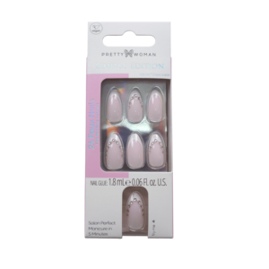 Uñas Postizas de Alta Calidad, Nueva Edición Limitada Blush Crystal, Puntas de Uñas Artificiales, Pretty Woman, OEM ODM, Uñas a Presión - Product Image 1