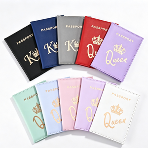 Étui de passeport en cuir PU en gros, porte-cartes, étui de voyage fin à prix abordable - Product Image 1