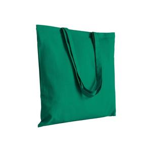 Sac cabas en toile Normcore/Minimaliste 280g Vert Couleur Unie Ouvert sur le dessus Fabriqué en Italie - Product Image 1