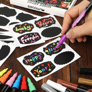 Mobee P-567B/12C Set di 12 Pennarelli a Gesso Liquido con Valvola Unica, Grande Capacità, per Studenti, Disegno a Base d'Acqua - Product Image 4