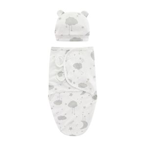 Mantas con capucha para bebé recién <span class=keywords><strong>nacido</strong></span> de alta calidad, sacos para bebé recién <span class=keywords><strong>nacido</strong></span> empacados a rayas, manta fina para bebé - Product Image 2