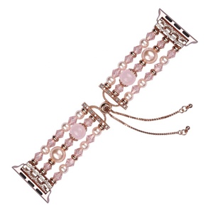 <span class=keywords><strong>Correa</strong></span> de <span class=keywords><strong>Reloj</strong></span> de Acero Inoxidable con Cuentas de Perlas de Lujo Transpirable para Mujer, para <span class=keywords><strong>Reloj</strong></span> y <span class=keywords><strong>iPhone</strong></span>, con Cierre de Mariposa - Product Image 6