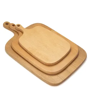 Tabla de madera Eco Friendly Wooden Cutting Board With Knife Cutlery Set Table Cheese Board Tray