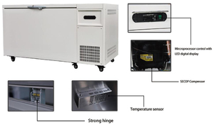 Congelador Horizontal de Temperatura Ultrabaja de -65 Grados, 820 L, para Productos Acuáticos DW65W870, Enfriamiento Profundo a -65 °C - Product Image 3