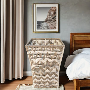 Grands paniers de rangement en cordon de coton personnalisables Décoration intérieure en forme de cercle pour le rangement du linge et l'organisateur de la salle de bain - Product Image 1