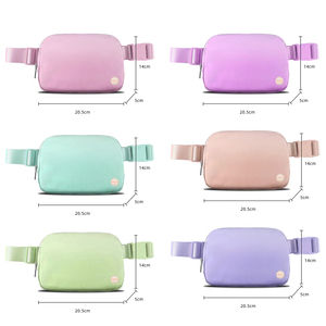 Paquete de 100 Bolsas de Cintura Ligeras de Nailon con Logotipo Personalizado, Riñonera Cruzada para Hombre y Mujer, Correa de Hombro Ajustable para Correr - Product Image 1