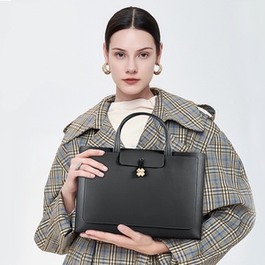 Biểu Tượng Tùy Chỉnh Không Thấm Nước Lưu Trữ Tiền Tập Tin Tài Liệu Kinh Doanh Túi Phụ Nữ Túi Xách Tay PU Da Túi Máy Tính Xách Tay Cho Phụ Nữ Ngắn Hạn Hợp - Product Image 2