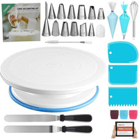 Kit d'outils de pâtisserie professionnel 700 pièces, plateau tournant antidérapant, douilles à glaçage, racloir, fournitures de pâtisserie robustes pour boulanger, vente en gros