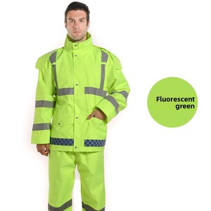 Impermeable Reflectante de Manga Larga para Motocicleta/Bicicleta Eléctrica, de Tela Oxford Industrial, Venta al Por Mayor del Fabricante - Product Image 1
