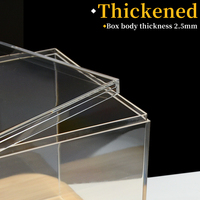 Boîte de présentation carrée en plastique transparent de qualité alimentaire de 15cm pour pain gâteau au sucre stockage alimentaire réutilisable emballage cadeau de fête de mariage