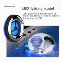 Jet de spa hydro en acier inoxydable fin de 90 mm - Style LED - Jet pulsé de luxe à double rotor - Jet de gravure - Jet facial (gris graphite) - 120 jets - GECKO