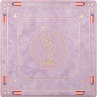 Tapis de Mahjong Rétro Style Américain Statue de la Liberté, Housse de Table Carrée Souple Pliable en Caoutchouc, Imprimé Déesse de la Liberté pour Jeu de Mahjong