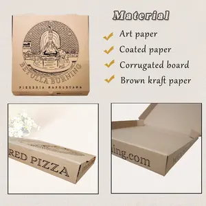 Fabriek Prijs Papier Golfkarton Pizzadoos Verpakking Takeaway Pizza Box Custom Logo