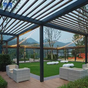 고객 지붕 브래킷 bioclimatic 3x3 louvered 지붕 키트 야외 알루미늄 전망대 아치 arbours pergolas 정원 건물