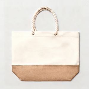 Custom Logo <strong>Printed</strong> Personalised Oversize White Canvas Beach <strong>Tote</strong> <strong>Bag</strong> Natural Color Rope Handle Large Beach <strong>Tote</strong> <strong>Bag</strong> - Product Image 5