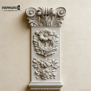 Élégant panneau décoratif en GRG à motifs floraux, sculpture florale pour aménagement mural, garniture de plafond en GRG, <span class=keywords><strong>frise</strong></span> européenne en GRG - Product Image 1