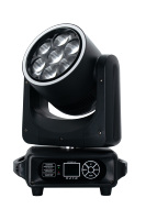 Cabeza Móvil Bee Eye Zoom 7x40W 4 en 1 con Tira LED, Control DMX512, Pan/Tilt + Wash + Strobe + Rotación + Luz Auxiliar