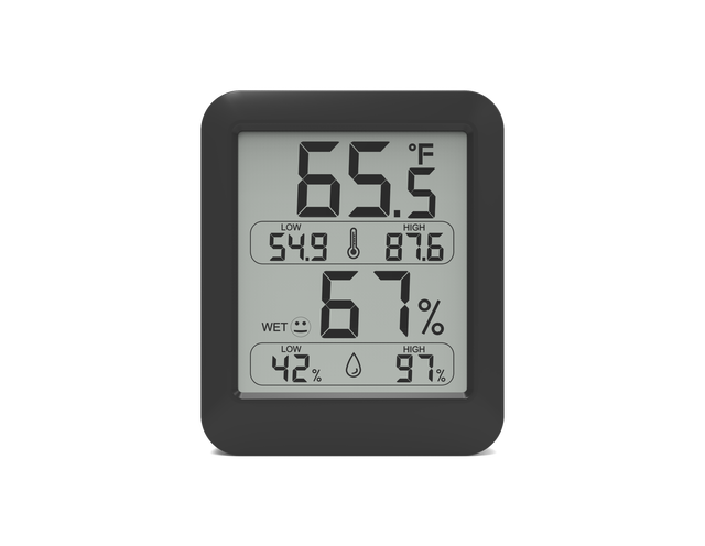 Indoor Digital Hygrometer Thermometer Temperature Humidity Monitor Large Display Accurate Measurement Battery Included