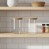 Couvercle en bambou personnalisé en usine, de qualité alimentaire, étanche, durable, texture naturelle, pour pot de 6,7 oz, idéal pour le stockage de biscuits