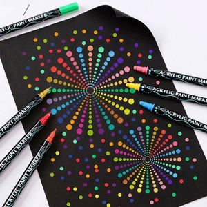 Juego de 12 Marcadores con 24 Colores, Punta de Punto, Marcador Permanente, Pintura de Graffiti, Arte, Rotulador Acrílico - Product Image 3