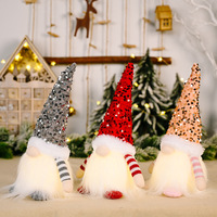 Poupée de Noël Nain Lutin Lumineux LED de 30 cm, Décorations de Noël pour la Maison, Cadeaux du Nouvel An 2023 pour Enfants