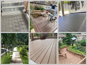 Planche de <span class=keywords><strong>terrasse</strong></span> composite WPC 3D gaufrée 140x25mm à trous ronds, anti-UV, pour extérieur, jardin et <span class=keywords><strong>terrasse</strong></span> - Product Image 6