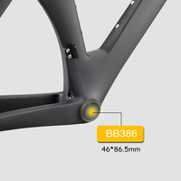 Cadre TT T1100 Entièrement en Carbone pour Course Triathlon, Jeu de Cadres de Vélo Frein à Disque DI2 BB386, Cadre de Vélo Contre-la-Montre 700x28C avec Prolongateurs