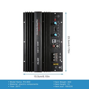 Bo mạch khuếch đại công suất loa siêu trầm xe hơi RC10-inch và 12 inch, bảng khuếch đại công suất âm thanh xe hơi công suất cao 12V 1000W - Product Image 6