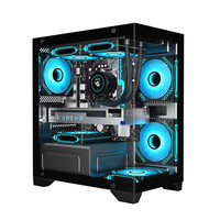 Boîtier T2 sans colonne pour ordinateur de bureau, vue sur la mer, en acier laminé à froid, carte mère MATX, DIY, refroidissement par eau, blanc, USB 3.0 frontal vertical