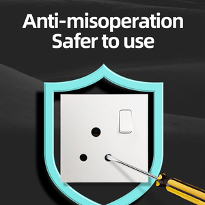 15A Trắng Nam Phi/Italy/Chile/IND 86 loại A9 1 gang ba vòng Pin tường Switched ổ cắm cắm PC bảng điều chỉnh cho văn phòng nhà - Product Image 3