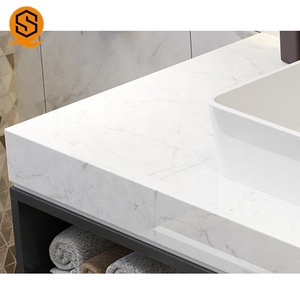 Ensemble <span class=keywords><strong>de</strong></span> coiffeuse <span class=keywords><strong>de</strong></span> <span class=keywords><strong>salle</strong></span> <span class=keywords><strong>de</strong></span> <span class=keywords><strong>bain</strong></span> murale européenne moderne Shinestone avec lavabo simple et double - Product Image 4