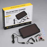Maxsolar MAX-AM4.5 Panneau Solaire Amorphe 4,5W 18V avec Chargeur de Batterie à Efficacité de 8% et Mainteneur de Charge Lente et Pince Crocodile