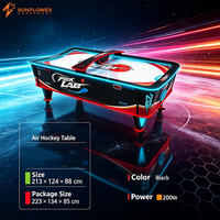 Table de hockey sur air à surface concave, machine de divertissement électronique double pour salles de jeux commerciales intérieures, personnalisable en espagnol