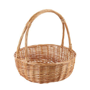 하이 퀄리티 무독성 플라스틱 바구니 도매업자 수제 직사각형 조직 고리 버들 손바닥 잎 보관 바구니 - Product Image 1