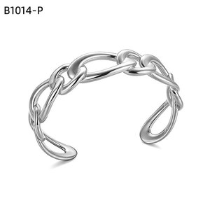 เอมี่ เอมี่สร้อยข้อมือโซ่เชื่อมต่อ B1014 ชุบเงิน ของขวัญเครื่องประดับแฟชั่นสตรี - Product Image 1