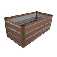 3x1.6 Rectangulaire exterieur en acier galvanise lit de jardin sureleve pour les herbes fleurs légumineuses
