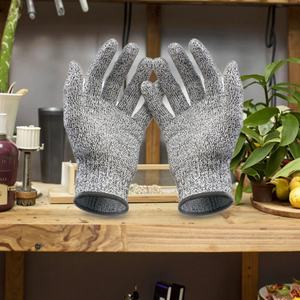 Gants de sécurité anti-coupure HPPE AmpsafeX Grade 5, gris, durables, 26 cm, pour travaux de jardinage et usage industriel (vente en gros) - Product Image 5