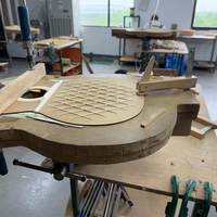 Gitar Klasik Buatan Tangan dengan Lattice Bracing, Fingerboard Terangkat, Profesional untuk Konser, All Solid 39 Inch
