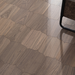 Parquet en bois d'ingénierie multicouche Noyer FSC Brillant, insonorisant, étanche, classe ABC, 14mm 18mm 20mm, à rainures et languettes, pour écoles - Product Image 2