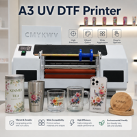 Imprimante d'étiquettes UV en cristal XINMEI A3 pour film AB, autocollant de transfert UV, impression de logo personnalisé, imprimante UV DTF pour verre et métal