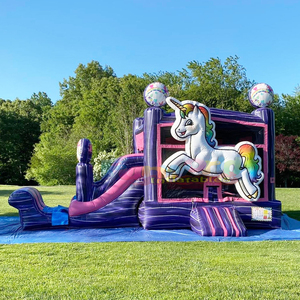 Commercial party jumpers combo unicorn jumping castle with slide <b>inflatable</b> bounce <b>house</b> for adults - Product Image 5
