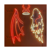 Enseigne néon LED personnalisée Winbo, sans MOQ, enseigne néon ailes d'ange, décoration murale LED néon