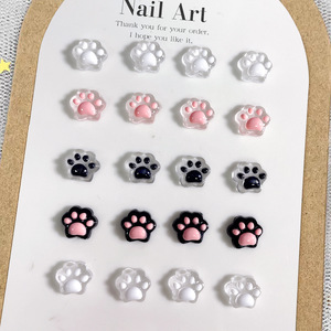 Graziosi Mini Charm per Unghie a Forma di <span class=keywords><strong>Zampa</strong></span> di Gatto, Strass in Resina per Nail Art, Decorazioni Fai-da-Te per Unghie, Forniture per Saloni, Vendita all'Ingrosso - Product Image 3