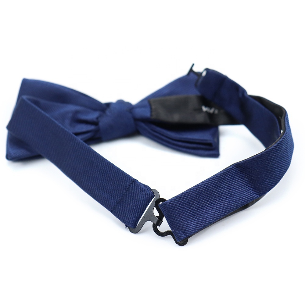 XINLI Adjustable Silk Pre-Tied Bow Tie for Boys & Men, Premium Navy Blue Formal Bowtie for Weddings, Business, Parties & School Events - View 4
