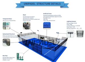 Uni Factory Direct Padel Court 10M * 20M Padel Court Club - Product Image 3